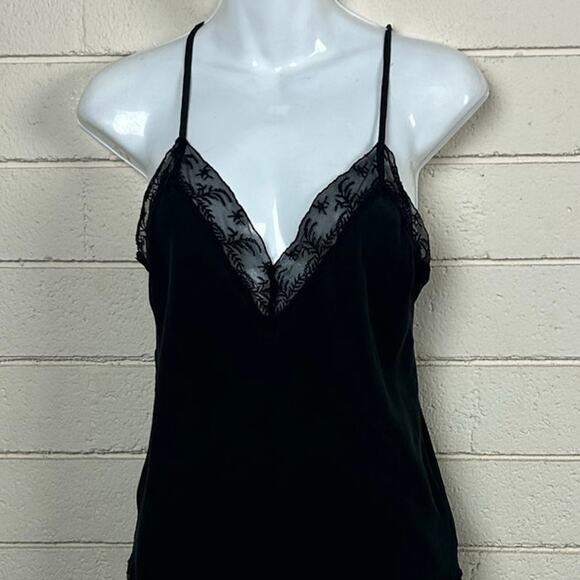 Urban Outfitters Kimichi Blue Black Lace Trimmed Tank size S - Picture 6 of 8